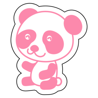 Joyful Panda Sticker (Pink)